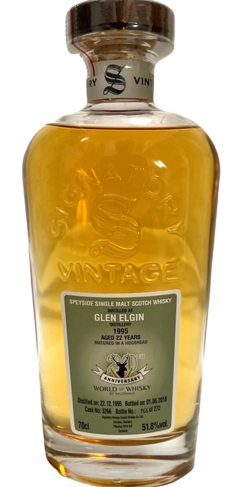 Glen Elgin 1995 SV  Waldhaus am See Anniversary Bottling