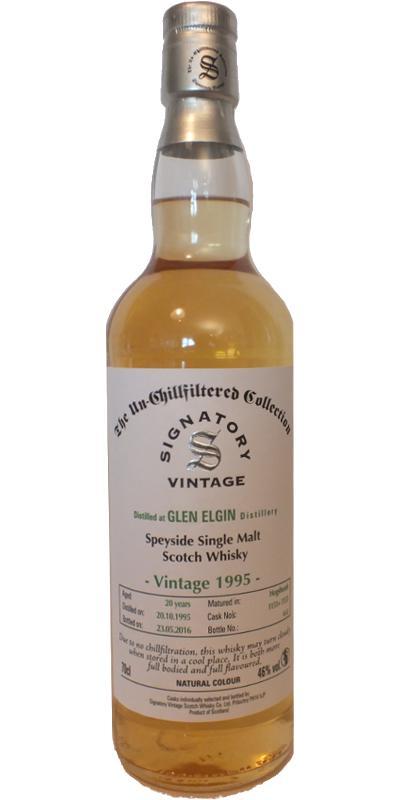Glen Elgin 1995 SV  The Un-Chillfiltered Collection