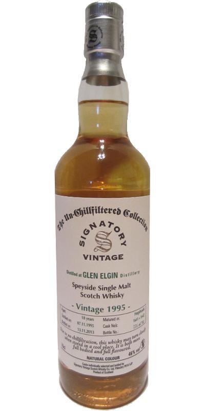Glen Elgin 1995 SV  The Un-Chillfiltered Collection