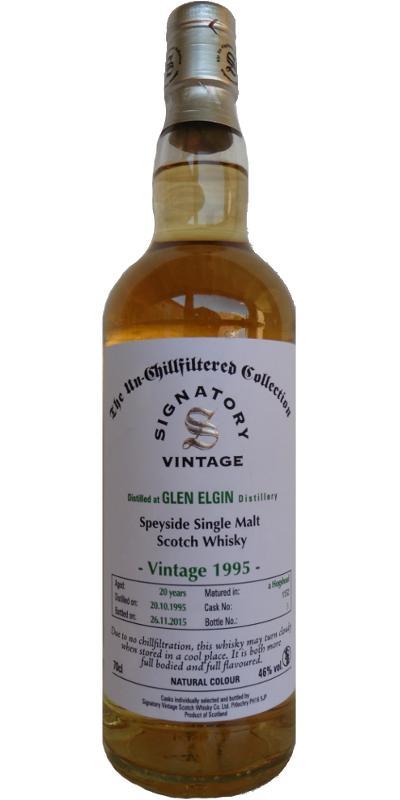 Glen Elgin 1995 SV  The Un-Chillfiltered Collection