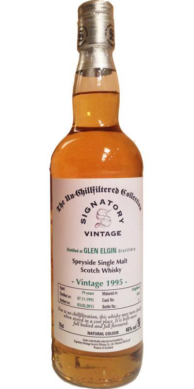 Glen Elgin 1995 SV  The Un-Chillfiltered Collection