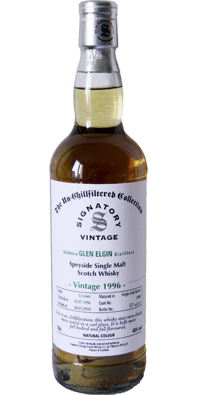 Glen Elgin 1996 SV  The Un-Chillfiltered Collection