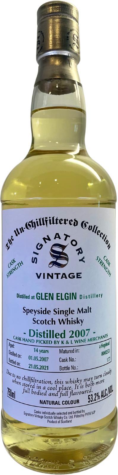 Glen Elgin 2007 SV  The Un-Chillfiltered Collection - Cask Strength