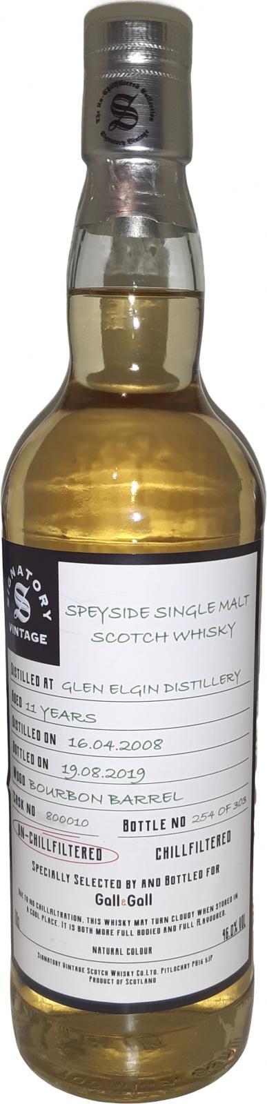 Glen Elgin 2008 SV  The Un-Chillfiltered Collection