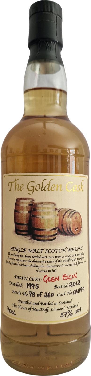 Glen Elgin 1995 HMcD  The Golden Cask