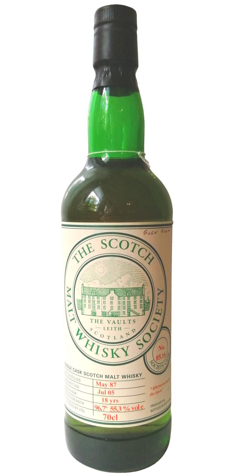 Glen Elgin 1987 SMWS 85.16  Afternoon tea on the lawn