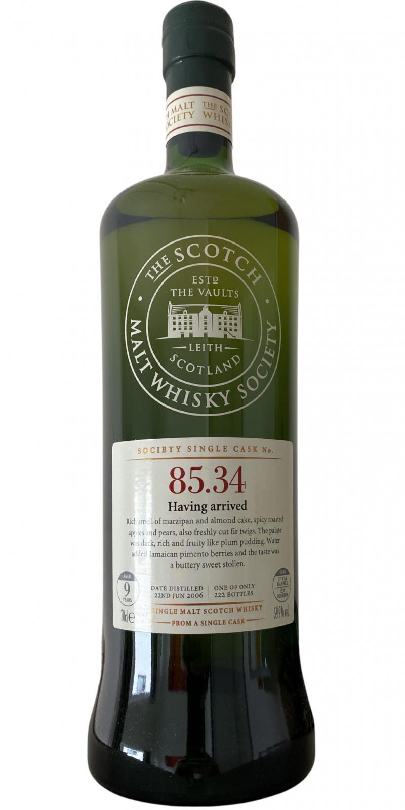 Glen Elgin 2006 SMWS 85.34  Having arrived