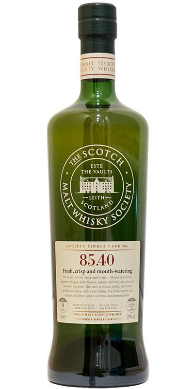 Glen Elgin 2006 SMWS 85.40  Fresh, crisp and mouth-watering