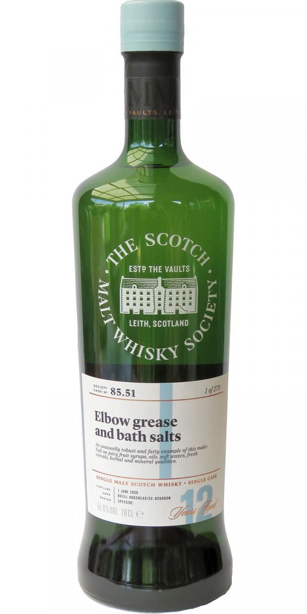 Glen Elgin 2006 SMWS 85.51  Elbow grease and bath salts