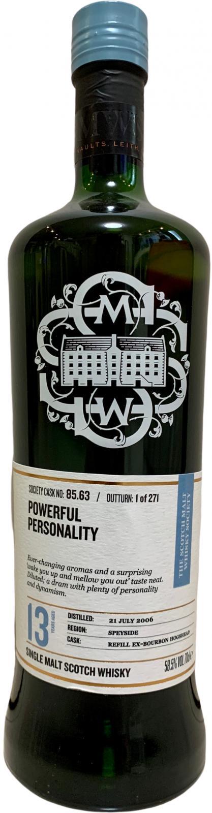 Glen Elgin 2006 SMWS 85.63  Powerful personality