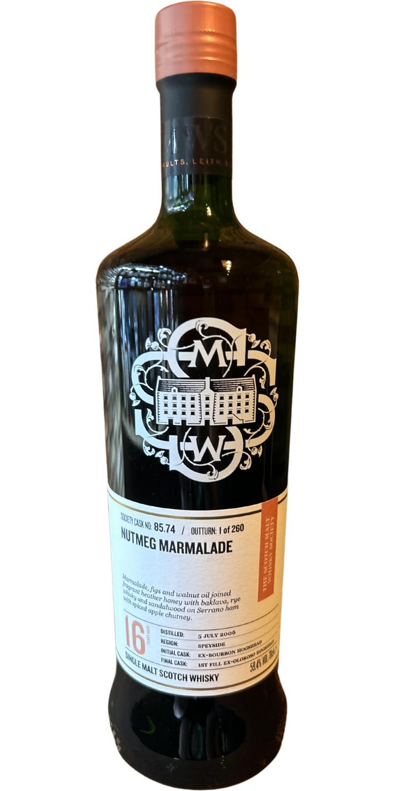 Glen Elgin 2006 SMWS 85.74  Nutmeg marmalade