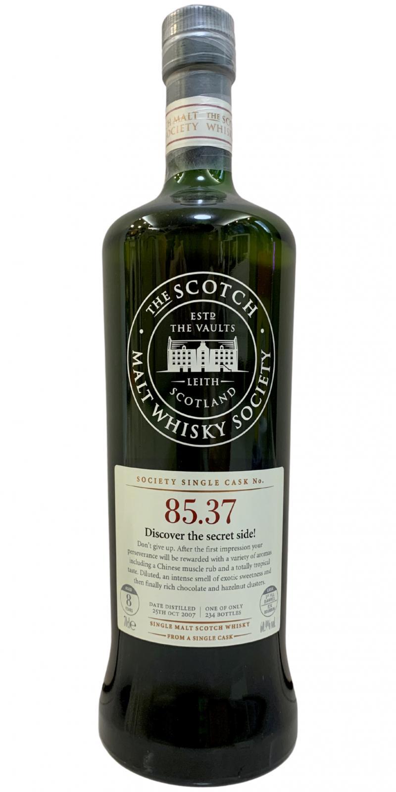 Glen Elgin 2007 SMWS 85.37  Discover the secret side!