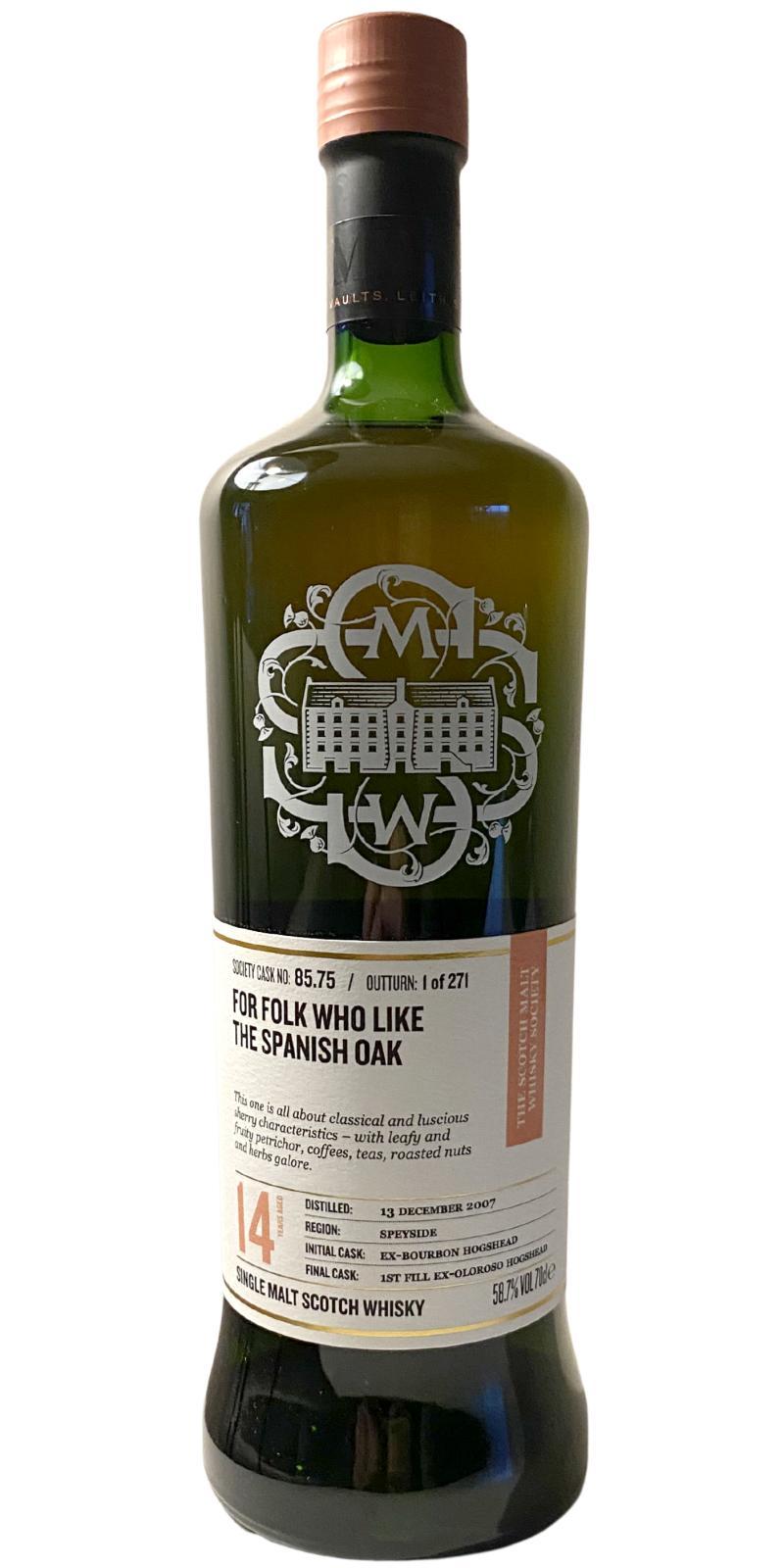 Glen Elgin 2007 SMWS 85.75  For folk who like the Spanish oak