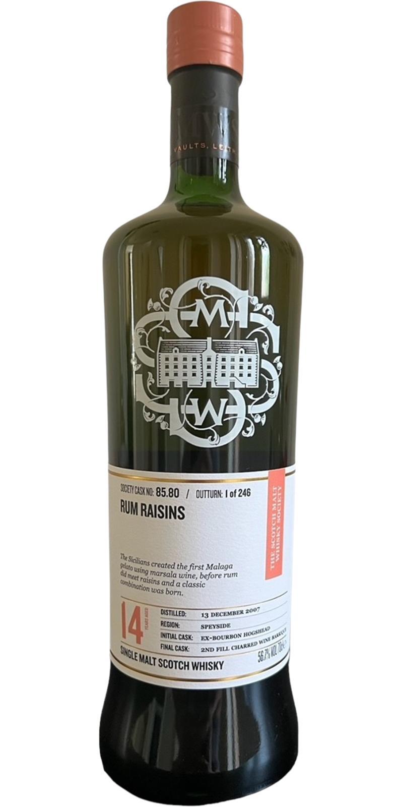 Glen Elgin 2007 SMWS 85.80  Rum Raisins
