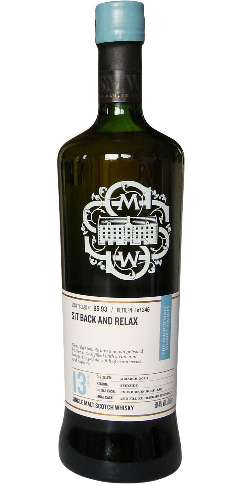 Glen Elgin 2010 SMWS 85.93  Sit back and relax