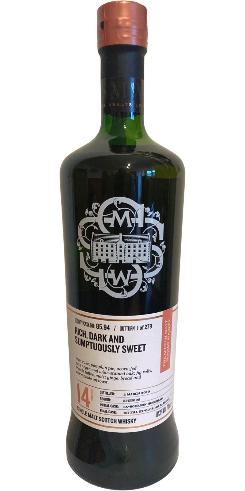 Glen Elgin 2010 SMWS 85.94  Rich, dark and sumptuously sweet