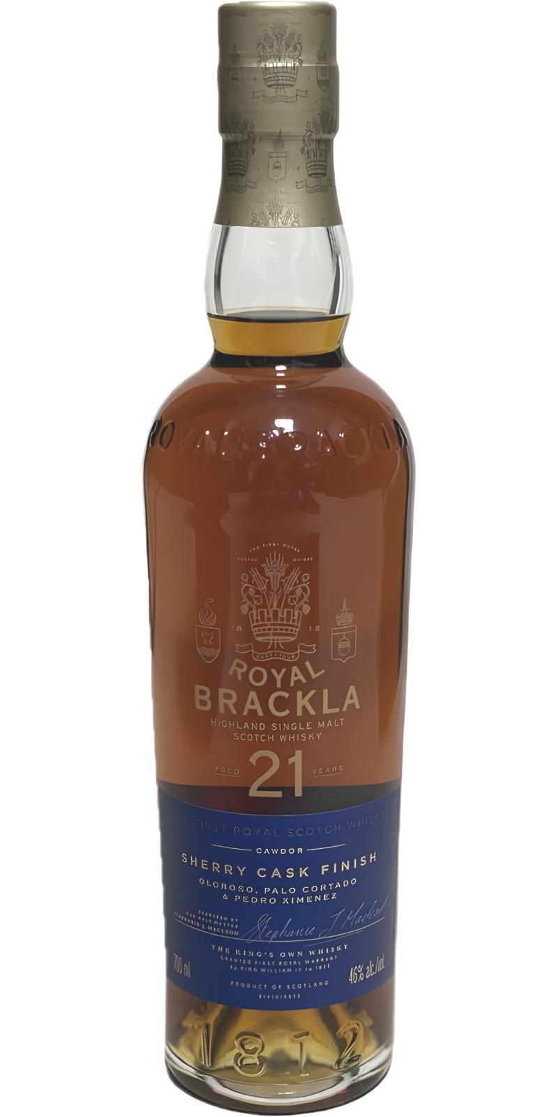 Royal Brackla 21-year-old  Sherry Cask Finish