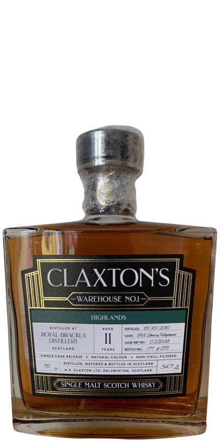 Royal Brackla 2010 Cl  Warehouse No. 1