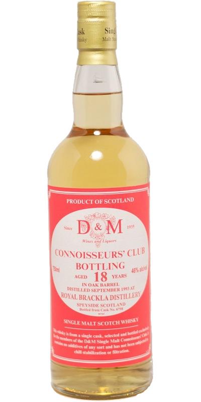 Royal Brackla 1993 D&M  Connoisseurs' Club
