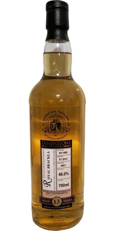 Royal Brackla 1999 DT  Dimensions