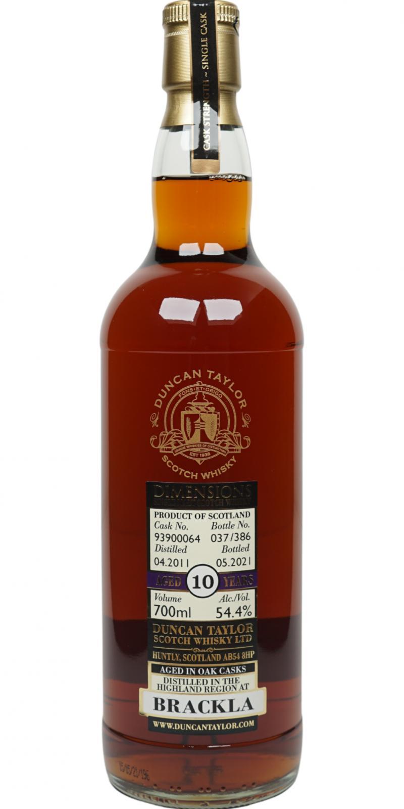 Royal Brackla 2011 DT  Dimensions