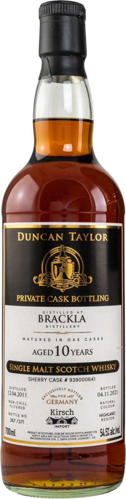 Royal Brackla 2011 DT  Private Cask Bottling