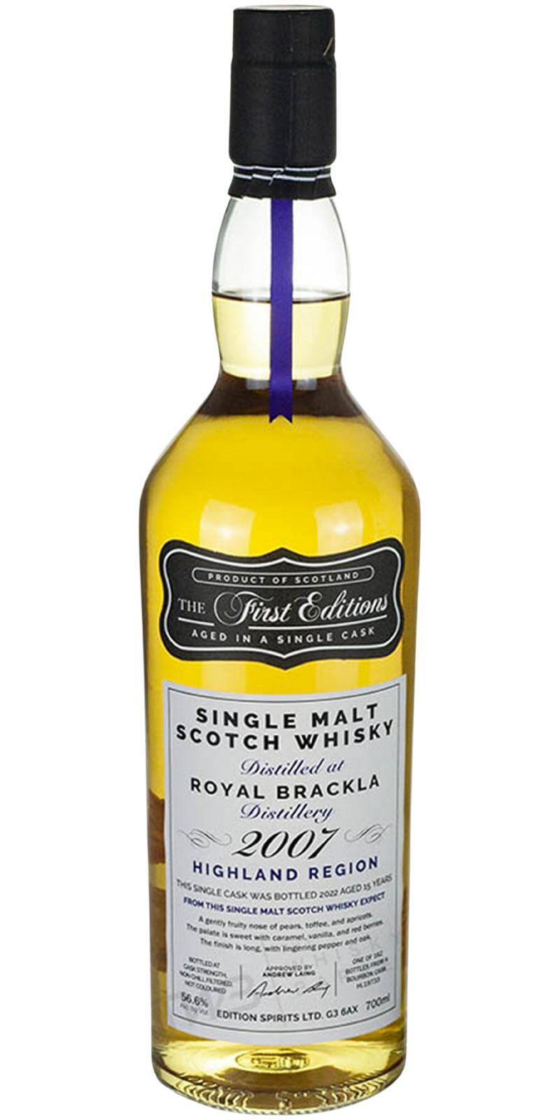 Royal Brackla 2007 ED  The First Editions