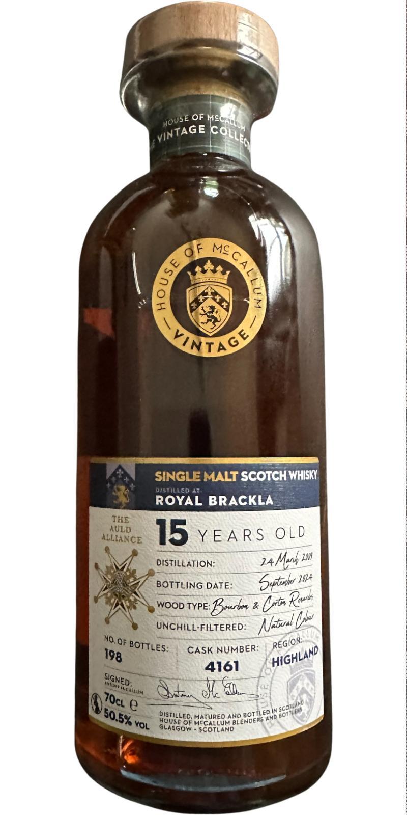 Royal Brackla 2009 HoMc  The Vintage Collection