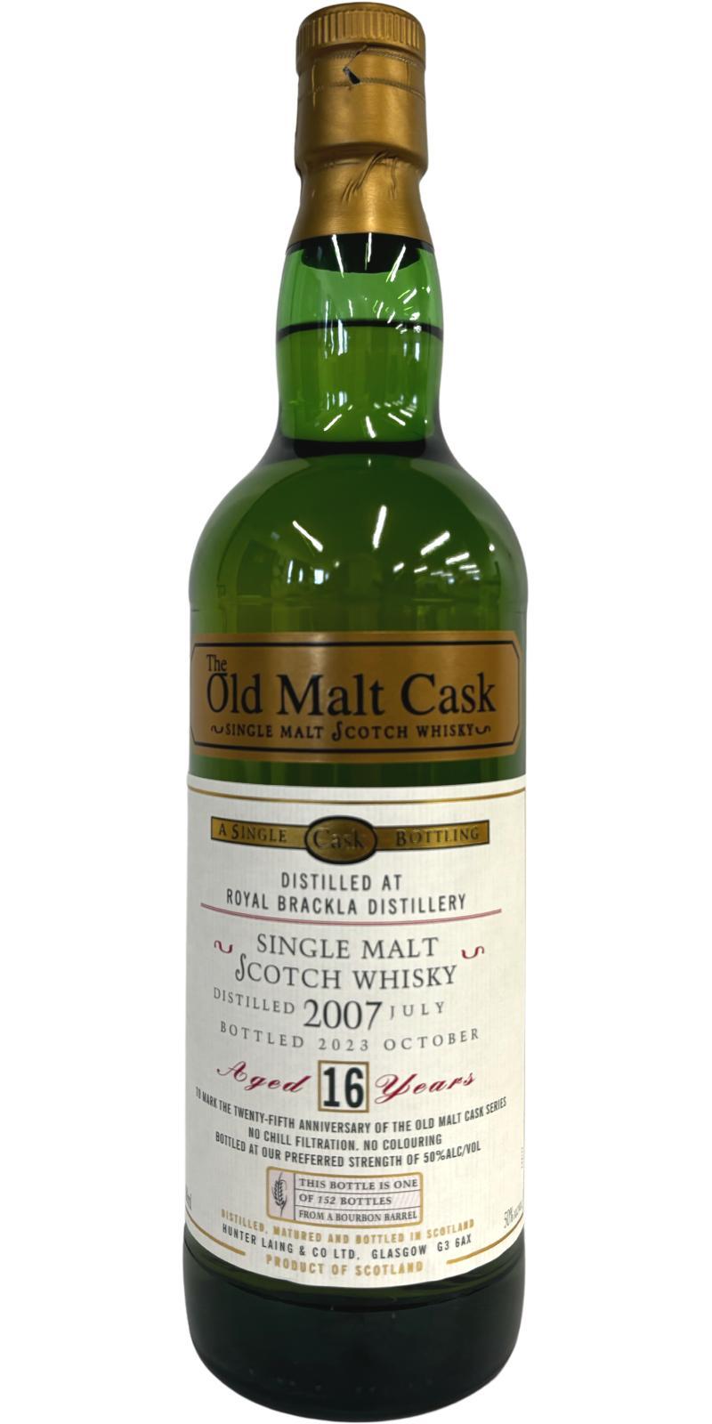 Royal Brackla 2007 HL  The Old Malt Cask - 25th Anniversary