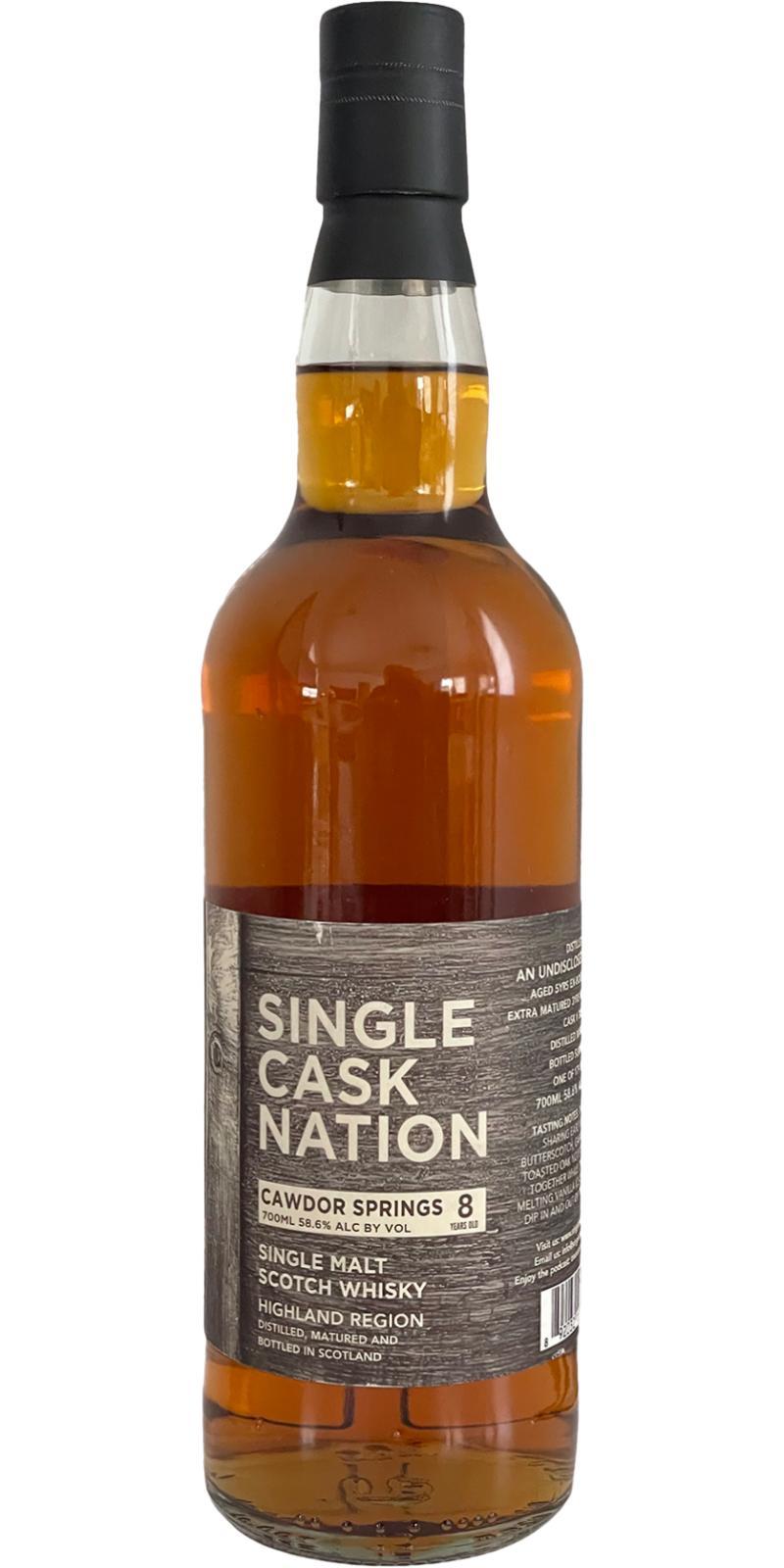 Cawdor Springs 2017 JWC  Single Cask Nation
