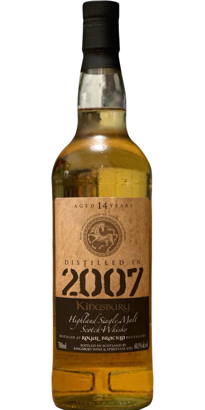 Royal Brackla 2007 Kb  Cask Strength Gold
