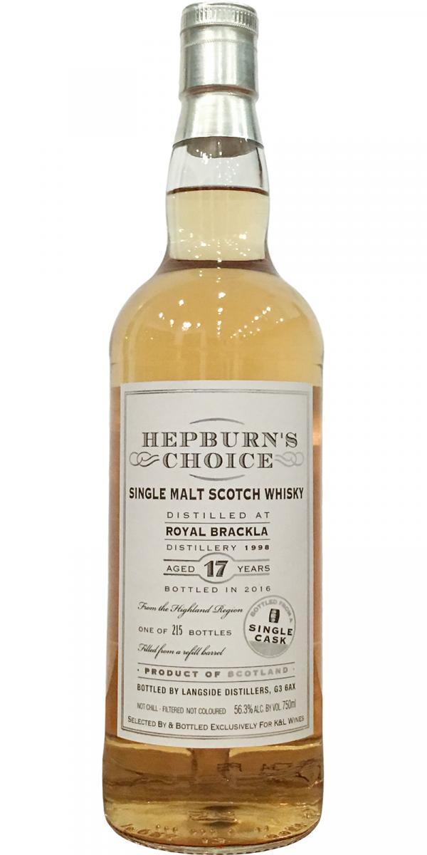Royal Brackla 1998 LsD  Hepburn's Choice