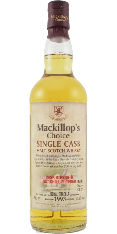 Royal Brackla 1993 McC  Single Cask - Cask Strength