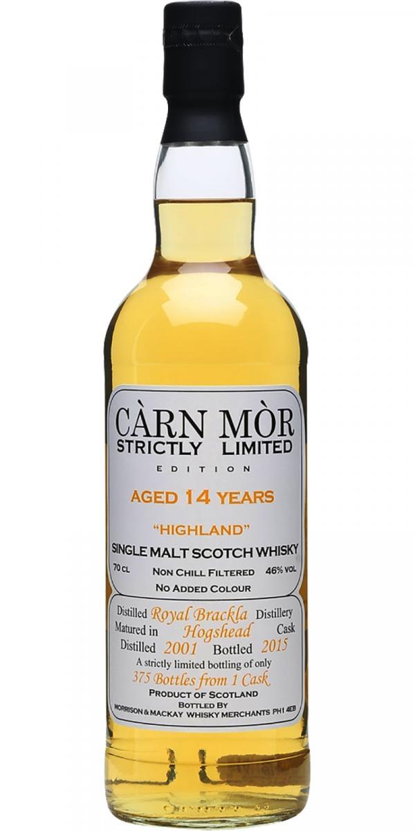 Royal Brackla 2001 MMcK  Càrn Mòr - Strictly Limited Edition