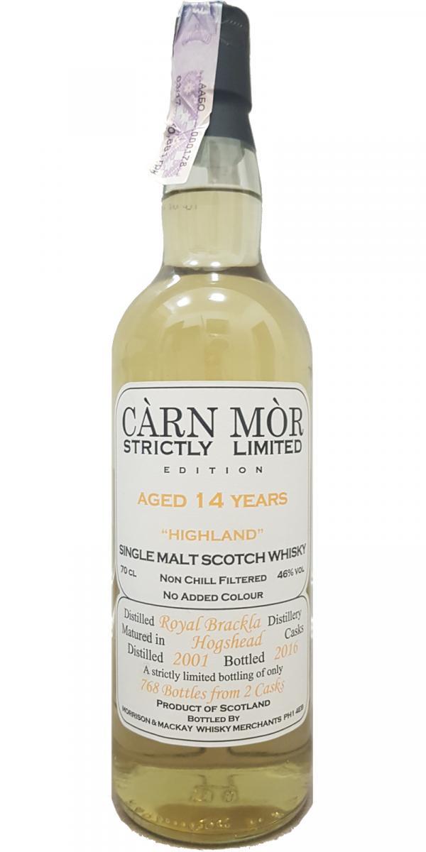 Royal Brackla 2001 MMcK  Càrn Mòr - Strictly Limited Edition