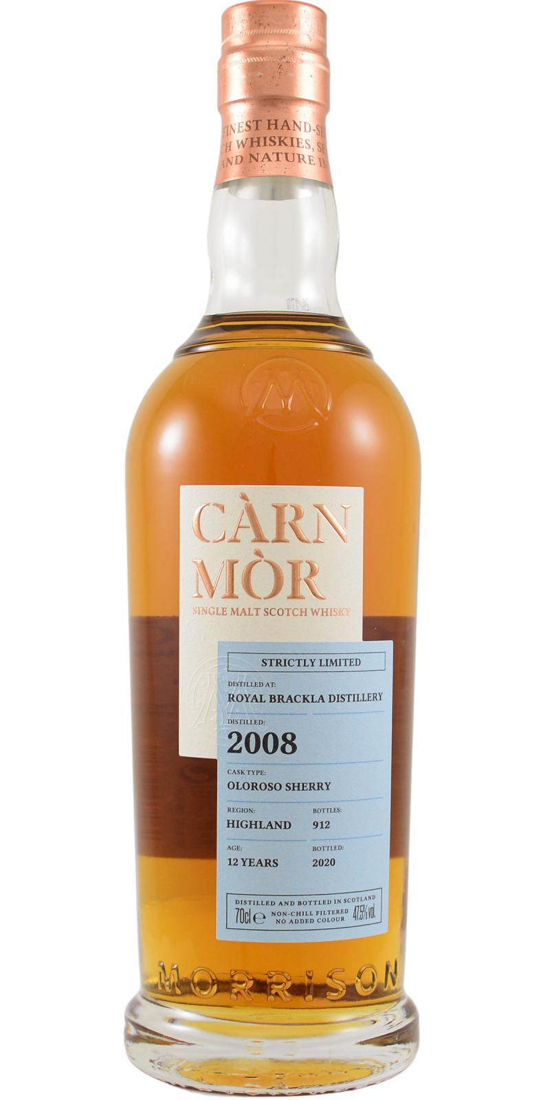 Royal Brackla 2008 MSWD  Càrn Mòr - Strictly Limited