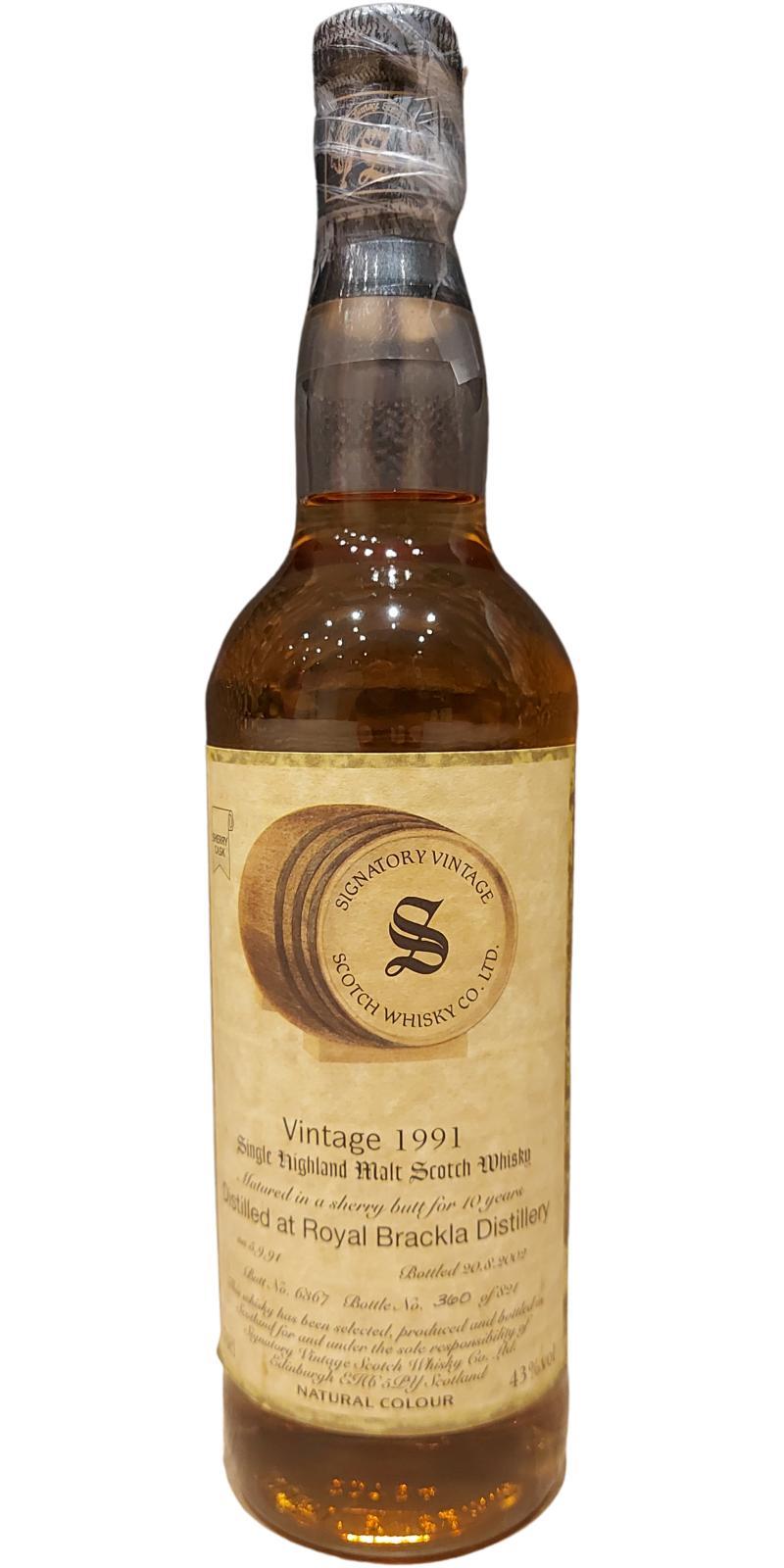 Royal Brackla 1991 SV  Vintage Collection