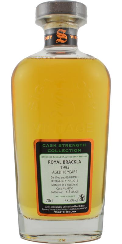 Royal Brackla 1993 SV  Cask Strength Collection