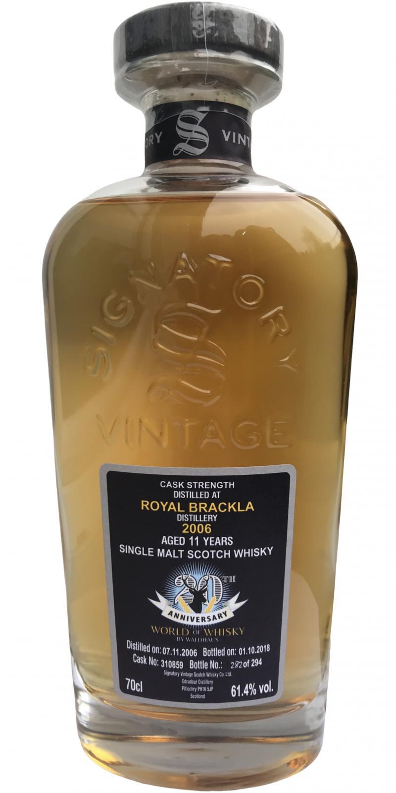 Royal Brackla 2006 SV  Cask Strength Collection