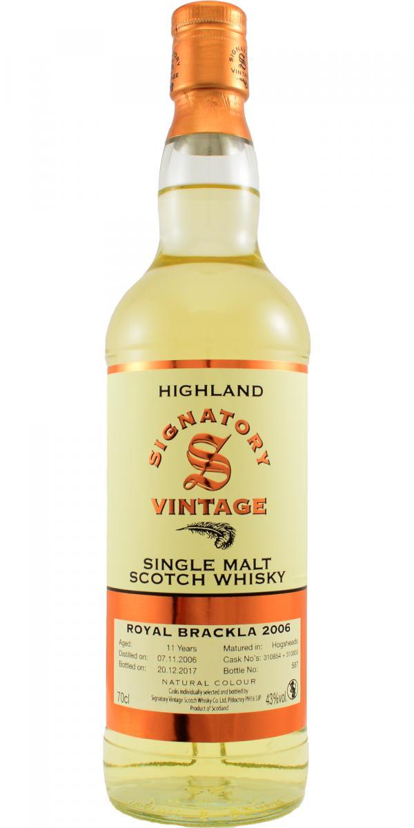 Royal Brackla 2006 SV  Vintage Collection