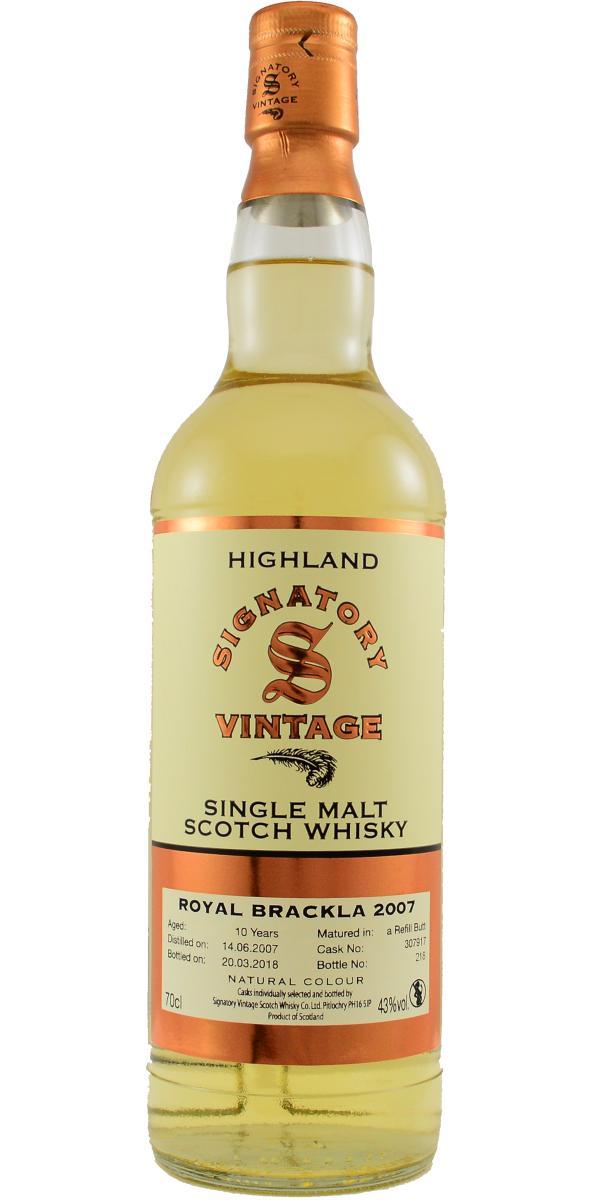 Royal Brackla 2007 SV  Vintage Collection