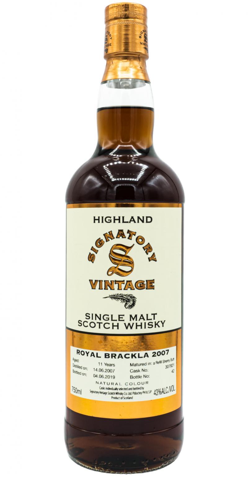 Royal Brackla 2007 SV  Vintage Collection