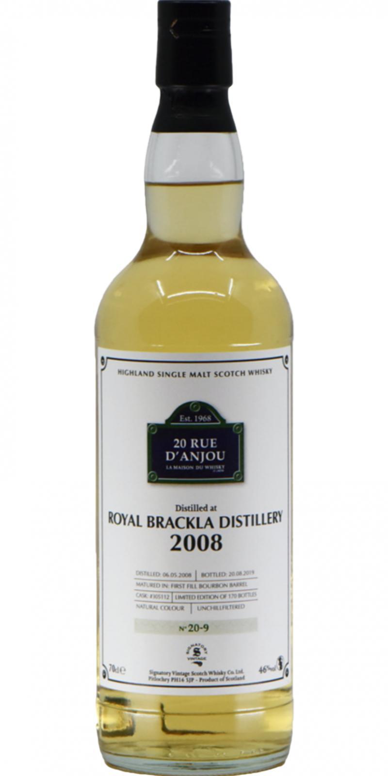 Royal Brackla 2008 SV  20 Rue d'Anjou