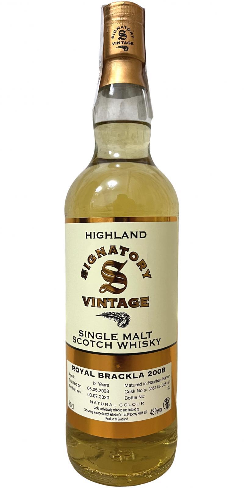 Royal Brackla 2008 SV  Vintage Collection