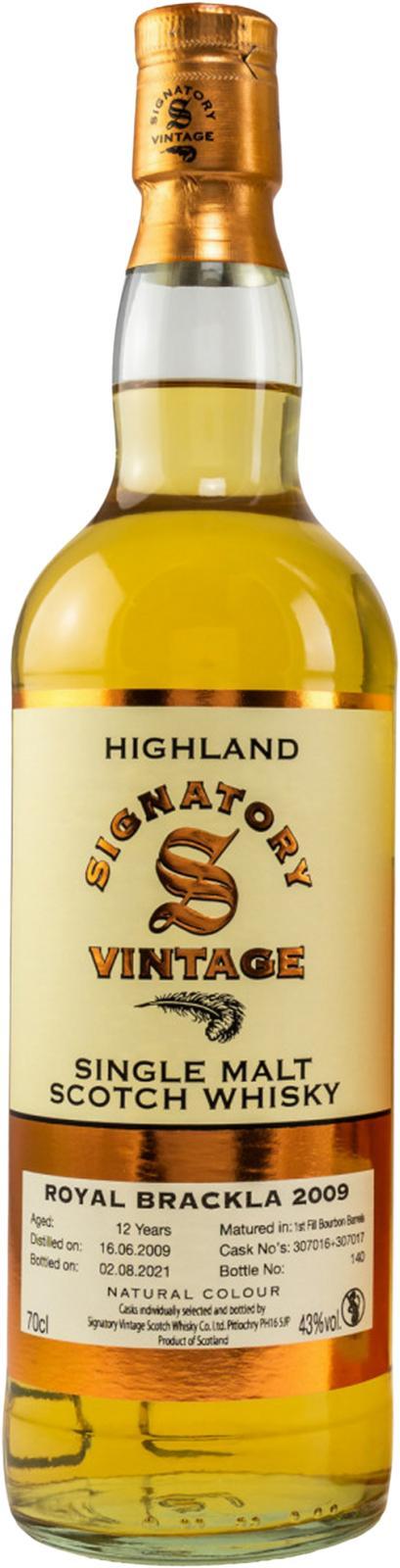 Royal Brackla 2009 SV  Vintage Collection