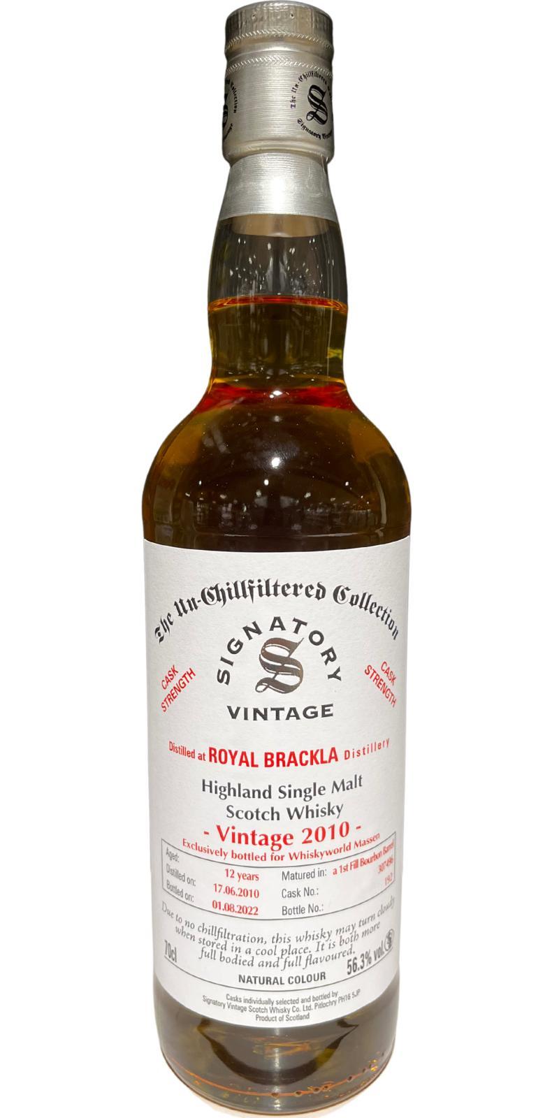 Royal Brackla 2010 SV  The Un-Chillfiltered Collection - Cask Strength
