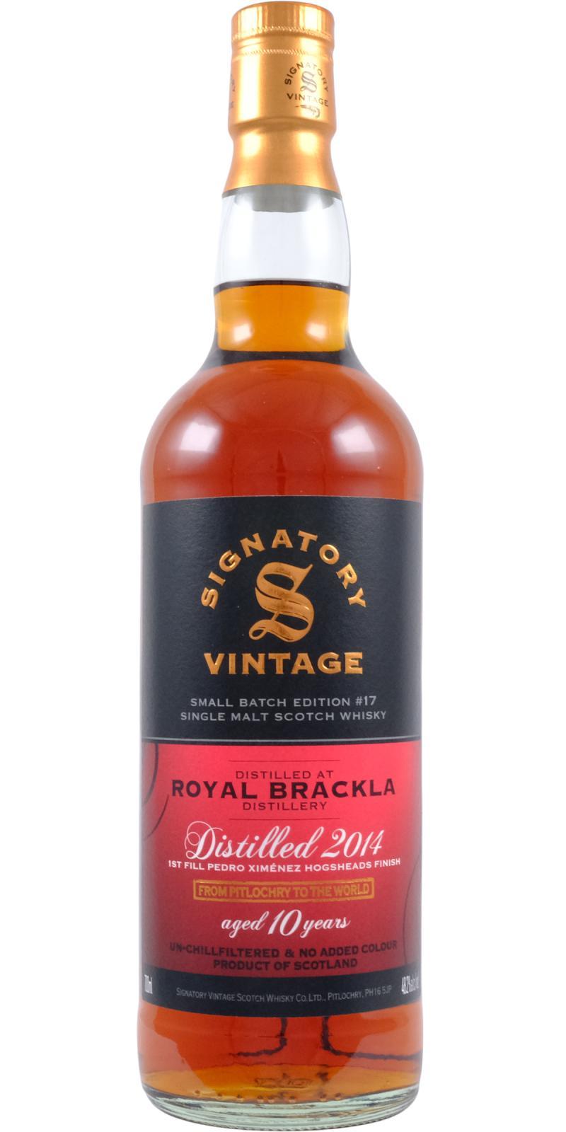 Royal Brackla 2014 SV  Small Batch Edition #17