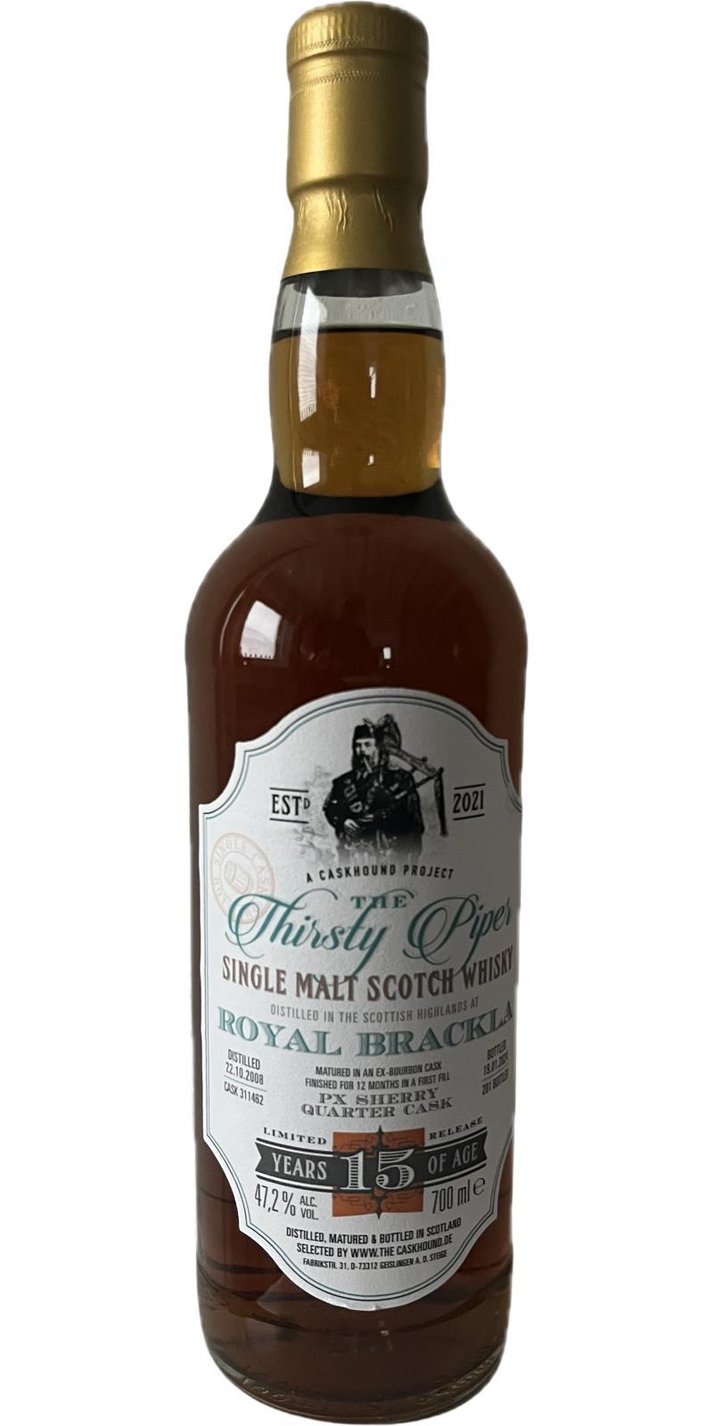 Royal Brackla 2008 TCaH  The Thirsty Piper