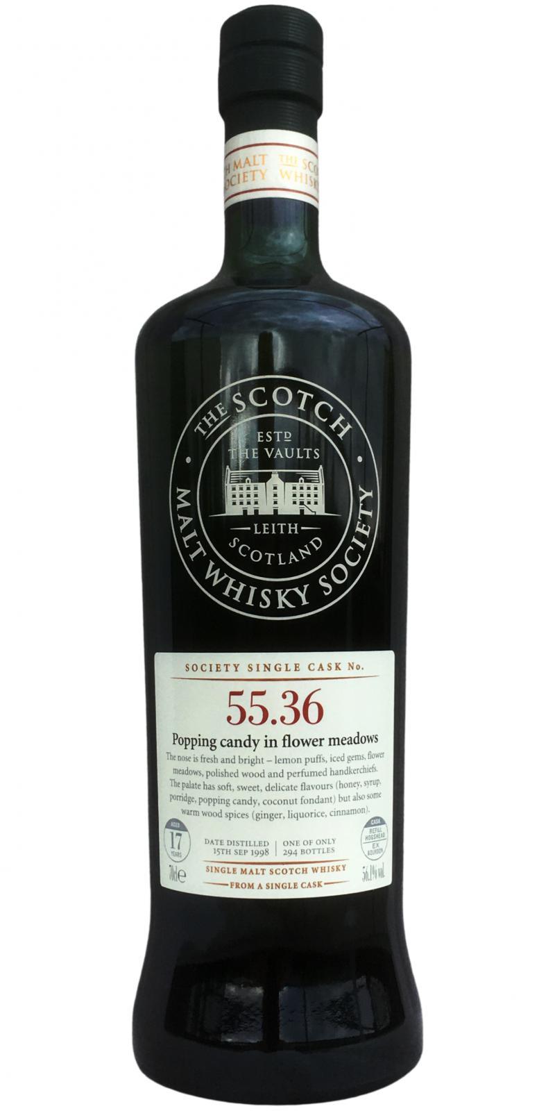 Royal Brackla 1998 SMWS 55.36  Popping candy in flower meadows
