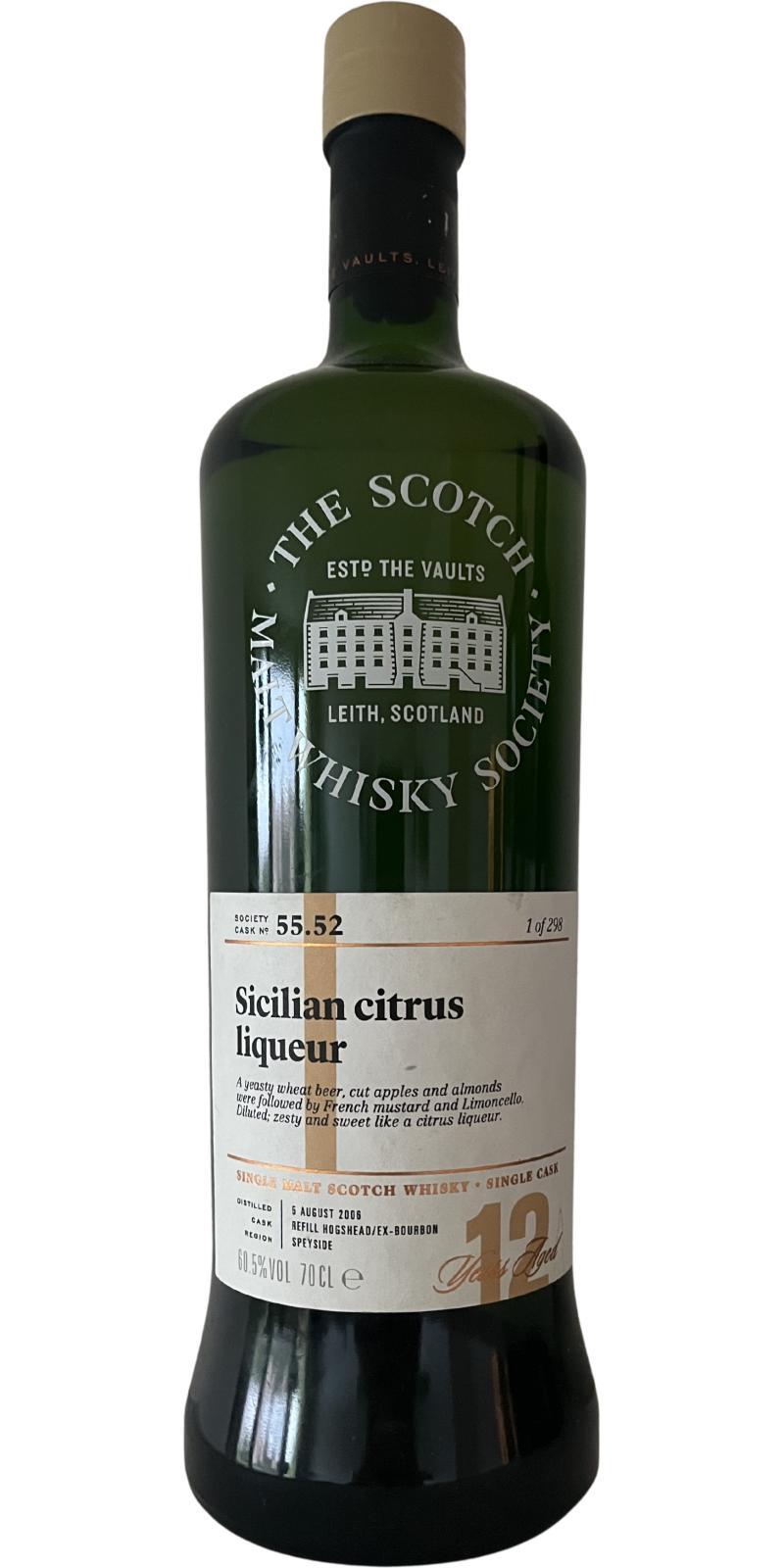 Royal Brackla 2006 SMWS 55.52  Sicilian citrus liqueur